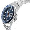 Fossil Blue Dive Edelstahl blaues Zifferblatt Quarz FS6050 100M Herrenuhr