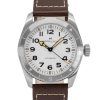 Hamilton Khaki Field Expedition Lederarmband weißes Zifferblatt Automatik H70225510 100M Herrenuhr