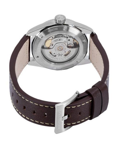 Hamilton Khaki Field Expedition Lederarmband weißes Zifferblatt Automatik H70225510 100M Herrenuhr