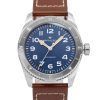 Hamilton Khaki Field Expedition Lederarmband blaues Zifferblatt Automatik H70225540 100M Herrenuhr