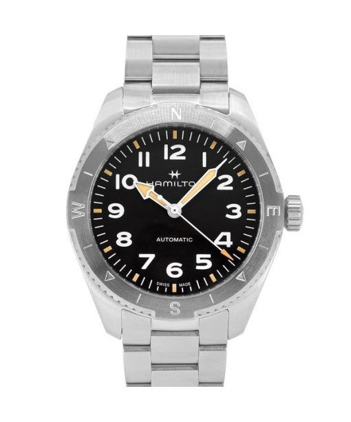 Hamilton Khaki Field Expedition Edelstahl schwarzes Zifferblatt Automatik H70315130 100M Herrenuhr