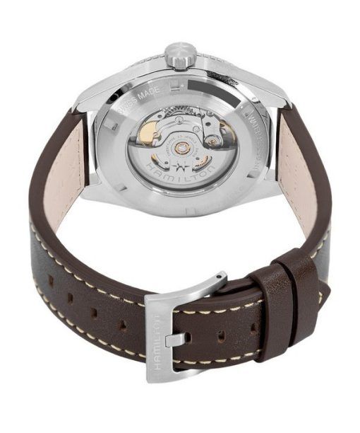 Hamilton Khaki Field Expedition Lederarmband weißes Zifferblatt Automatik H70315510 100M Herrenuhr