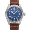 Hamilton Khaki Field Expedition Lederarmband blaues Zifferblatt Automatik H70315540 100M Herrenuhr