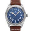 Hamilton Khaki Field Expedition Lederarmband blaues Zifferblatt Automatik H70315540 100M Herrenuhr