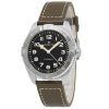 Hamilton Khaki Field Expedition Lederarmband schwarzes Zifferblatt Automatik H70315830 100M Herrenuhr