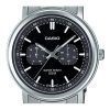 Casio Standard Analog Edelstahl schwarzes Zifferblatt Quarz MTP-E335D-1EV Herrenuhr