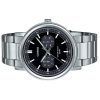 Casio Standard Analog Edelstahl schwarzes Zifferblatt Quarz MTP-E335D-1EV Herrenuhr