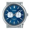 Casio Standard Analog Edelstahl Blaues Zifferblatt Quarz MTP-E335D-2E1V Herrenuhr