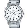 Casio Standard Analog Edelstahl weißes Zifferblatt Quarz MTP-E335D-7EV Herrenuhr