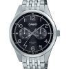 Casio Standard Analog Edelstahl schwarzes Zifferblatt Quarz MTP-E340D-1AV Herrenuhr