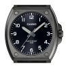 Casio Standard Analog schwarz ionenplattierter Edelstahl schwarzes Zifferblatt Quarz MTP-E730B-1AV Herrenuhr