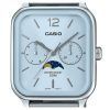 Casio Standard Analog Mondphase Edelstahl Babyblau Zifferblatt Quarz MTP-M305D-2AV Herrenuhr