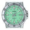 Casio Standard Analog Edelstahl Mintgrünes Zifferblatt Quarz MTP-VD01D-3E1V Herrenuhr