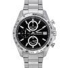 Seiko Spirit Chronograph Edelstahl schwarzes Zifferblatt Quarz SBTR005 100M Herrenuhr