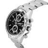 Seiko Spirit Chronograph Edelstahl schwarzes Zifferblatt Quarz SBTR005 100M Herrenuhr