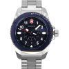 Victorinox Journey 1884 Edelstahl blaues Zifferblatt Quarz Taucheruhr 241978 200M Herrenuhr