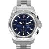 Victorinox Swiss Army INOX Chronograph Edelstahl Blaues Zifferblatt Quarz Taucheruhr 241985 200M Herrenuhr