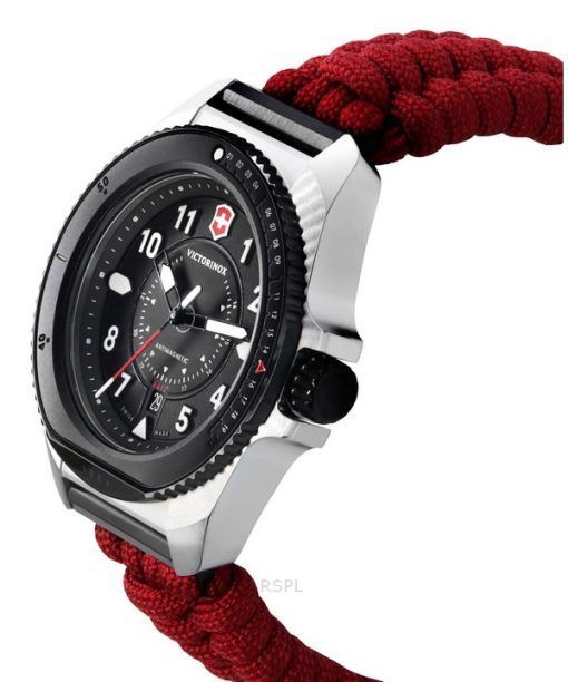 Victorinox Journey 1884 Limited Edition Paracord-Armband schwarzes Zifferblatt Quarz-Taucheruhr 242016-1 200M Herrenuhr mit Gesc