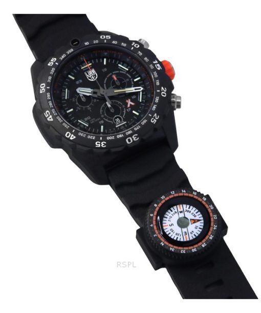 Luminox Bear Grylls Survival Master Series Chronograph schwarzes Zifferblatt Quarz Taucheruhr XB.3741 200M Herrenuhr