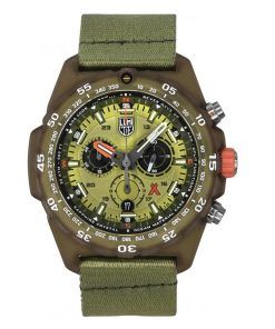 Luminox Bear Grylls Survival ECO Master Chronograph Grünes Zifferblatt Quarz Taucheruhr XB.3757.ECO 200M Herrenuhr