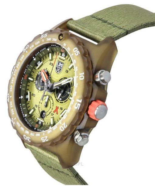 Luminox Bear Grylls Survival ECO Master Chronograph Grünes Zifferblatt Quarz Taucheruhr XB.3757.ECO 200M Herrenuhr