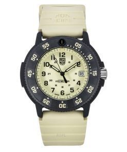 Luminox Original Navy Seal EVO Gummiarmband beiges Zifferblatt Quarz Taucheruhr XS.3010.EVO.S 200M Herrenuhr