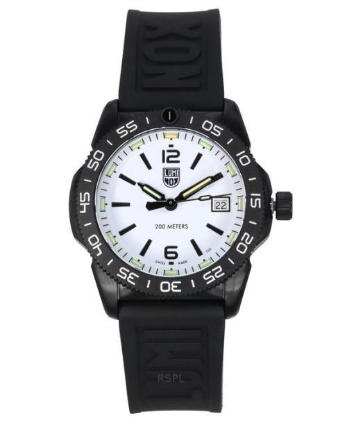 Luminox Pacific Diver Ripple Gummiarmband weißes Zifferblatt Quarz XS.3127M 200M Herrenuhr