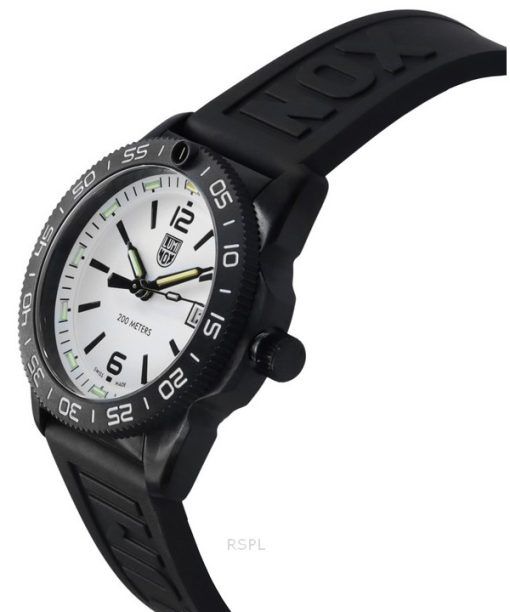 Luminox Pacific Diver Ripple Gummiarmband weißes Zifferblatt Quarz XS.3127M 200M Herrenuhr