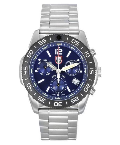 Luminox Pacific Diver Chronograph Edelstahl blaues Zifferblatt Quarz XS.3144 200M Herrenuhr