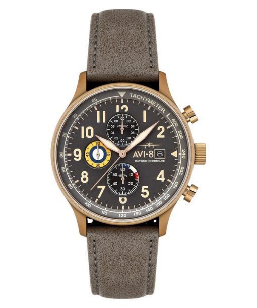 AVI-8 Hawker Hurricane Classic Chronograph graues Zifferblatt Quarz AV-4011-0P Herrenuhr