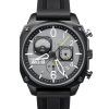 AVI-8 Hawker Hunter Retrograde Chronograph Tactical Schwarzes Kautschukarmband Graues Zifferblatt Quarz AV-4052-R1 Herrenuhr