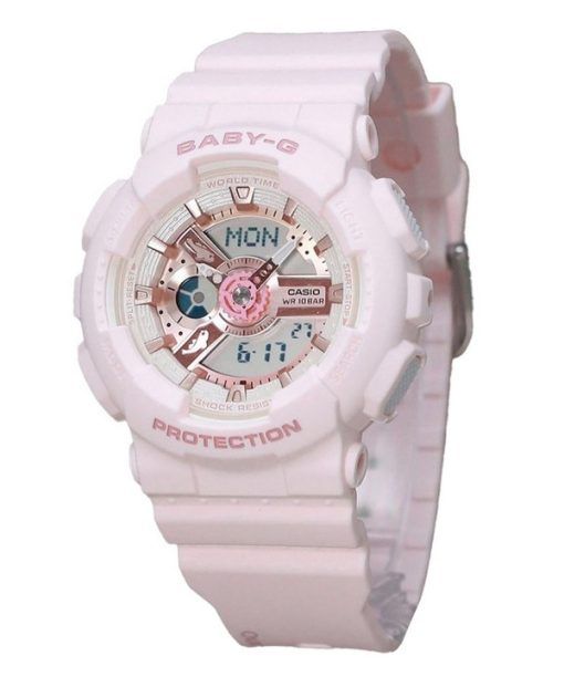 Casio Baby-G Analog-Digital Aqua Planet Collaboration Rosa Biobasiertes Harzquarz BA-110AQ-4A 200M Damenuhr