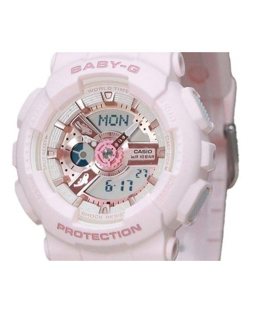 Casio Baby-G Analog-Digital Aqua Planet Collaboration Rosa Biobasiertes Harzquarz BA-110AQ-4A 200M Damenuhr