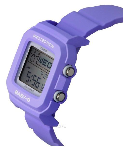 Casio Baby-G Plus Digital 30. Jahrestag Lila Harzarmband Quarz BGD-10K-6 100M Damenuhr mit speziellem Halter