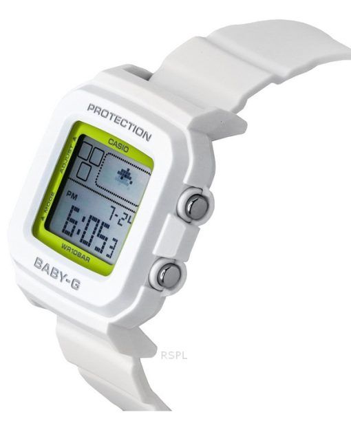 Casio Baby-G Plus Digital 30th Anniversary weißes Harzarmband Quarz BGD-10K-7 100M Damenuhr mit speziellem Halter