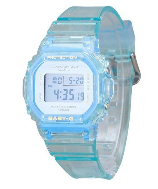 Casio Baby-G Digital Summer Jelly Transparent Hellblau Harzarmband Quarz BGD-565SJ-2 100M Damenuhr