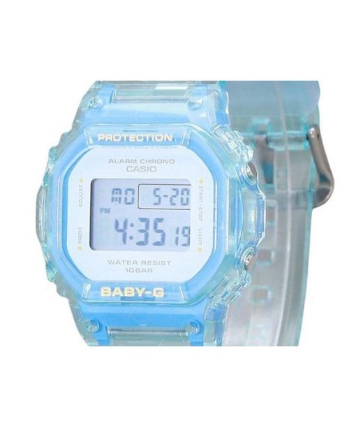 Casio Baby-G Digital Summer Jelly Transparent Hellblau Harzarmband Quarz BGD-565SJ-2 100M Damenuhr