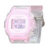 Casio Baby-G Digital Summer Jelly Transparentes rosa Harzarmband Quarz BGD-565SJ-7 100M Damenuhr