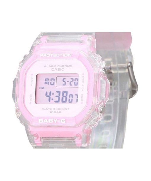 Casio Baby-G Digital Summer Jelly Transparentes rosa Harzarmband Quarz BGD-565SJ-7 100M Damenuhr