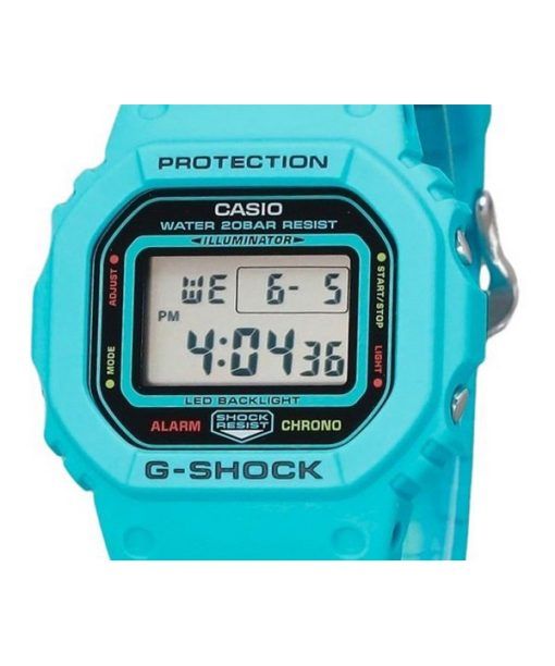 Casio G-Shock Digital Energy Park Series Vivid Blue Armband aus biobasiertem Harz Quarz DW-5600EP-2 200M Herrenuhr