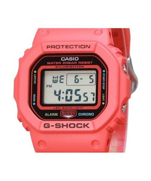 Casio G-Shock Digital Energy Park Series Rotes Armband aus biobasiertem Harz Quarz DW-5600EP-4 200M Herrenuhr