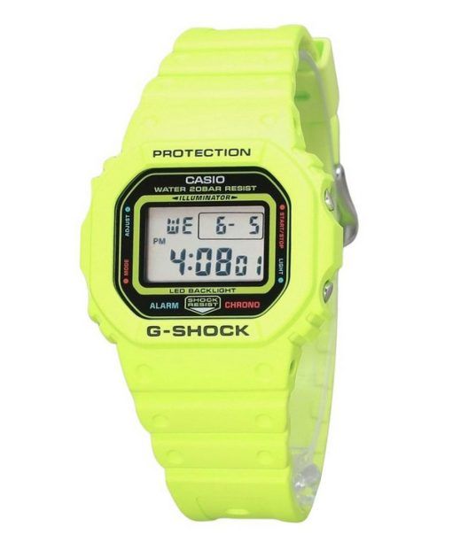 Casio G-Shock Digital Energy Park Series Gelbes Armband aus biobasiertem Harz Quarz DW-5600EP-9 200M Herrenuhr