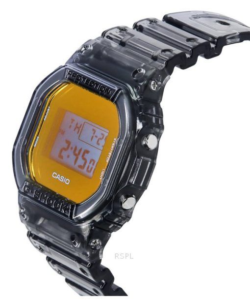 Casio G-Shock Digital Grau durchscheinendes Harzarmband Quarz DW-5600TLS-8 200M Herrenuhr