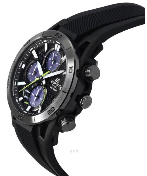 Casio Edifice Sospensione Analog Chronograph Harzarmband graues Zifferblatt Solar EQS-960PB-1AV 100M Herrenuhr