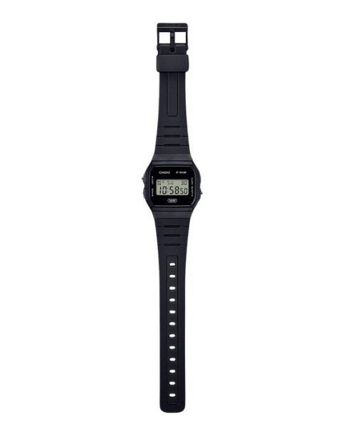 Casio POP Digital Schwarzes Armband aus biobasiertem Harz Quarz F-91WB-1A Unisex-Armbanduhr