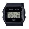 Casio POP Digital Schwarzes Armband aus biobasiertem Harz Quarz F-91WB-1A Unisex-Armbanduhr