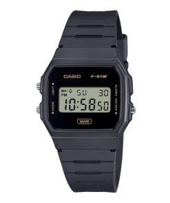 Casio POP Digital Grau Biobasiertes Harzarmband Quarz F-91WB-8A Unisex-Uhr