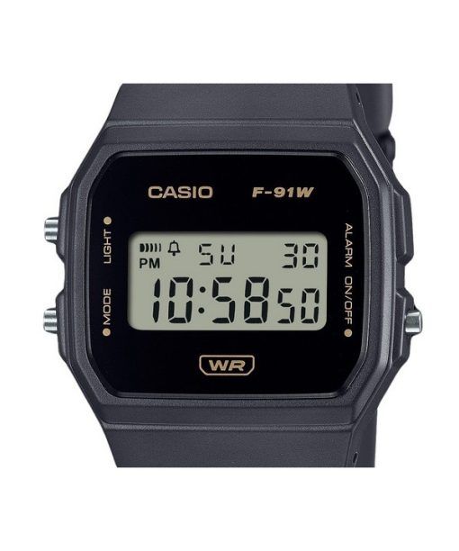 Casio POP Digital Grau Biobasiertes Harzarmband Quarz F-91WB-8A Unisex-Uhr