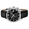 Festina Timeless Chronograph Lederarmband schwarzes Zifferblatt Quarz F16760-4 Herrenuhr