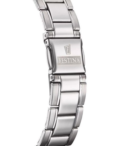 Festina Classic Edelstahl weißes Zifferblatt Quarz F20511-2 Herrenuhr